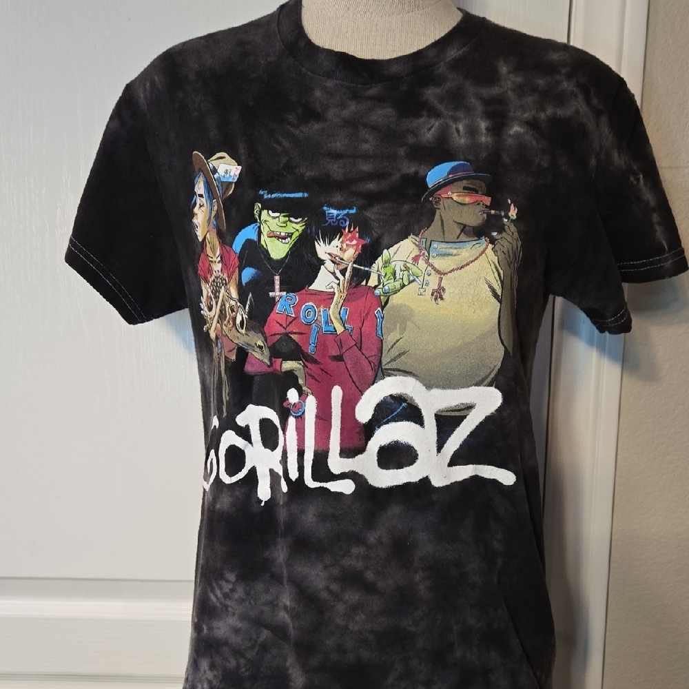Gorillaz Band Graphic T-Shirt Adult Medium M Tie Dye‎ Short Sleeve